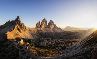 Sunset over the Tre Cime