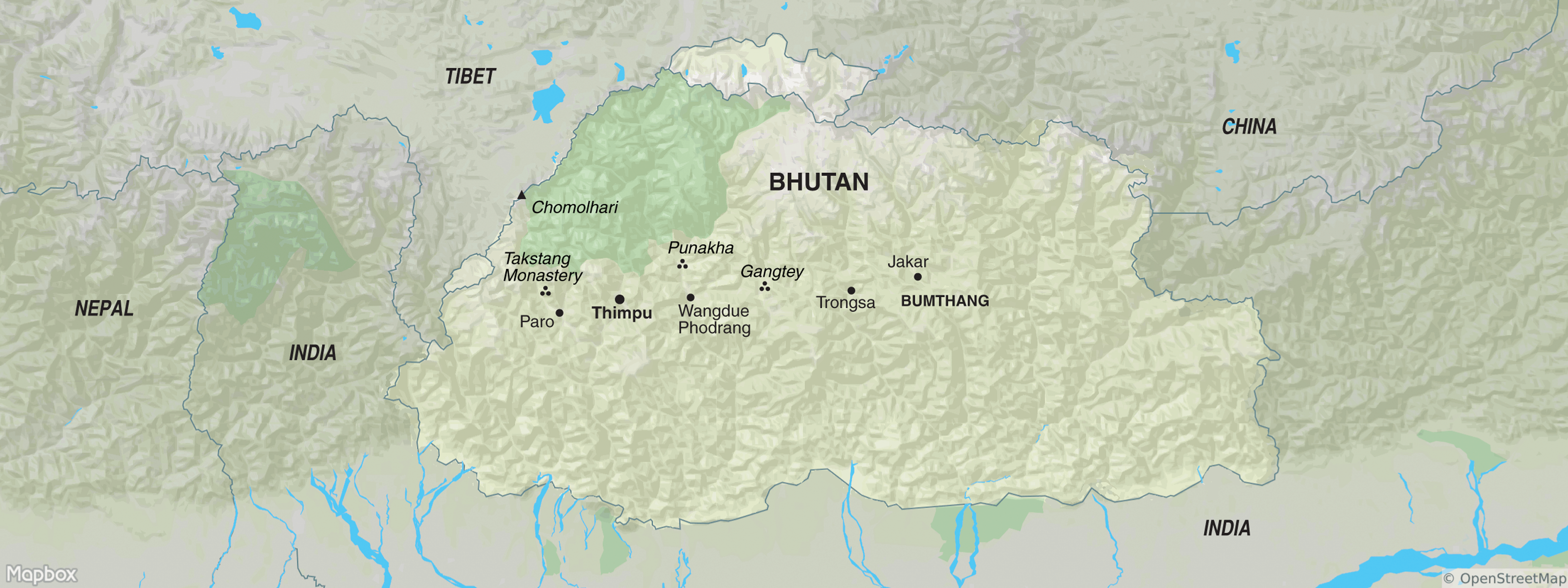 Bhutan map