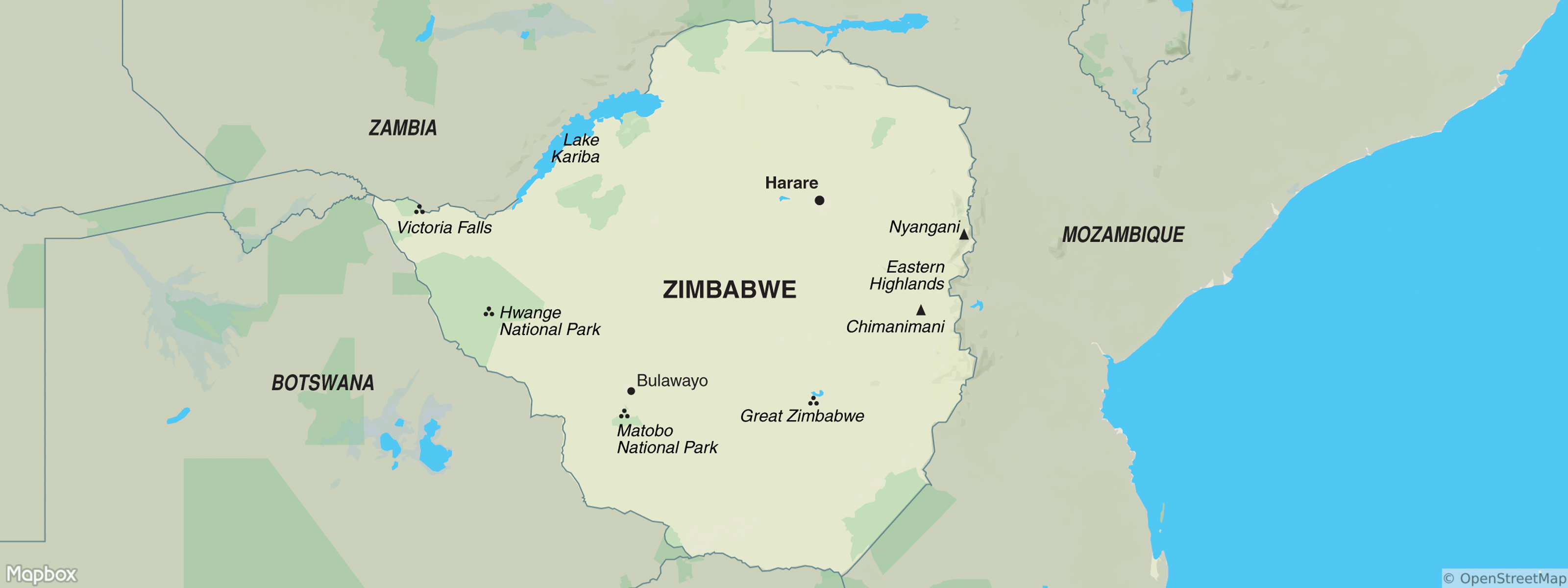 Zimbabwe map